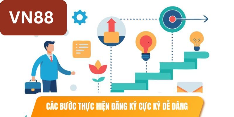 Các bước thực hiện đăng ký cực kỳ dễ dàng tại nhà cái