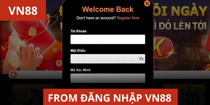 Form đăng nhập Vn88